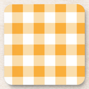 Posavasos Patrón de Gingham amarillo