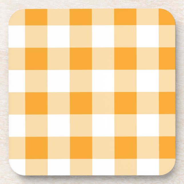 Posavasos Patrón de Gingham amarillo (Frente)