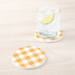 Posavasos Patrón de Gingham amarillo
