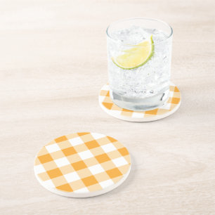 Posavasos Patrón de Gingham amarillo