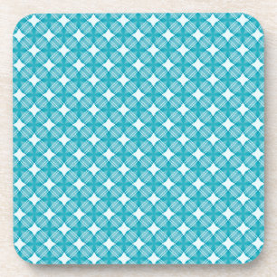 Posavasos Patrón de Gingham de Cuadrícula y Estrellas