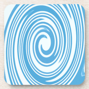 Posavasos Patrón de giro psicodélico azul