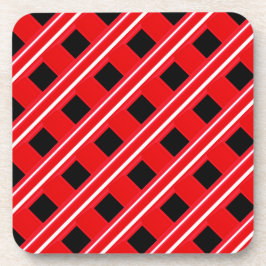 Posavasos Patrón De Grado Rojo Y Blanco