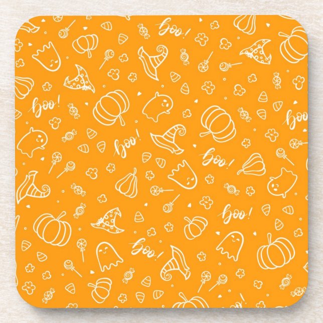 Posavasos Patrón de Halloween (Frente)