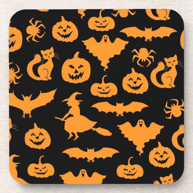 Posavasos Patrón de Halloween (Frente)