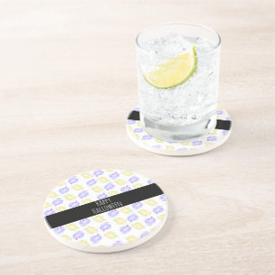 Posavasos Patrón de Halloween pintado con timbres de calabaz