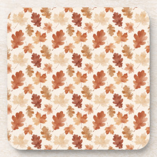 Posavasos Patrón de hoja de otoño acogedor