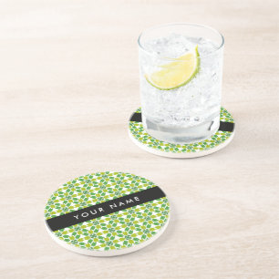 Posavasos Patrón de Hoja, Hojas Verdes, Tu Nombre