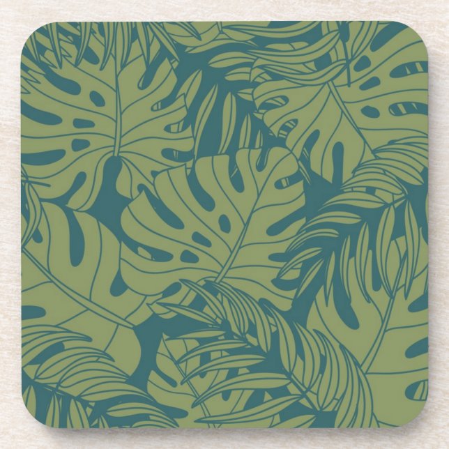 Posavasos Patrón de hojas (Frente)