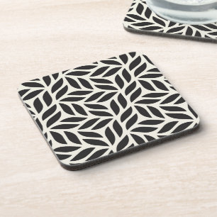 Posavasos Patrón de hojas moderno y elegante