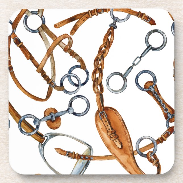 Posavasos Patrón de impresión de caballo (Frente)