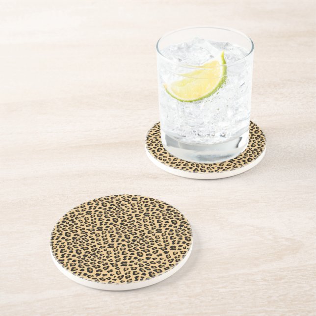 Posavasos Patrón de impresión de leopardo (Lado)