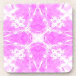 Posavasos Patrón de kaleidoscopio de estrella rosa