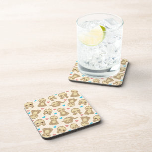 Posavasos Patrón De Lágrimas, Lágrimas Cuestas, Corazones