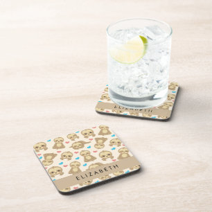 Posavasos Patrón De Lemas, Lemas Cutas, Corazones, Su Nombre