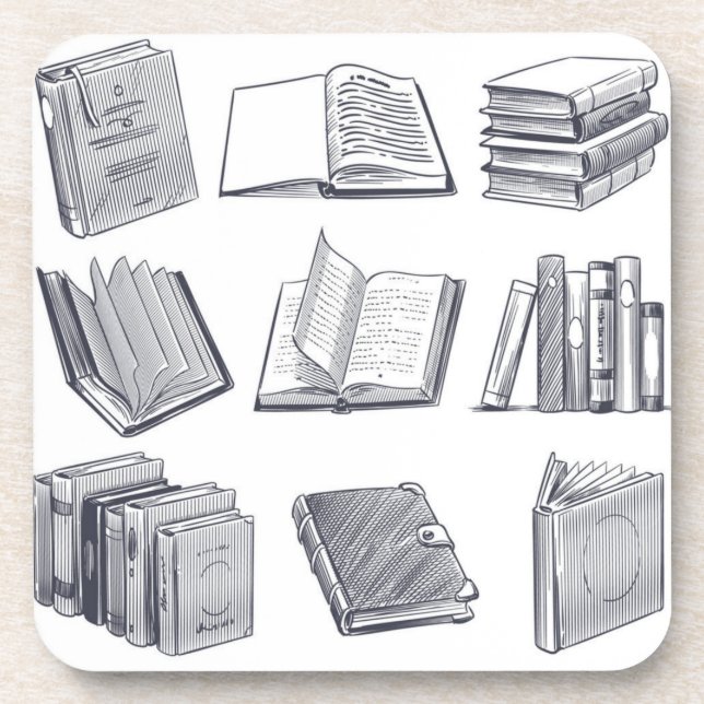 Posavasos Patrón de libro (Frente)
