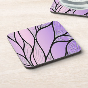 Posavasos Patrón de licencia creativa púrpura perlina