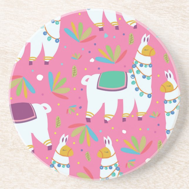 Posavasos Patrón de Llama Adorable (Frente)