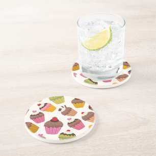 Posavasos Patrón de magdalena, patrón de muffin, chocolate,