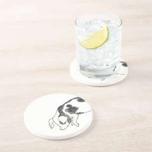 Posavasos Patrón de manchas de vaca y cerdo dibujado a mano