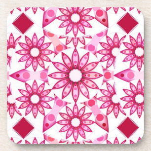 Posavasos Patrón de Mandala en tonos rosas, marrones