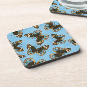 Posavasos Patrón de mariposa de Blue Pansy