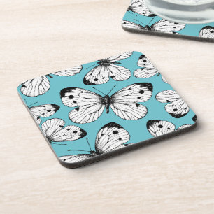 Posavasos Patrón de mariposa de col