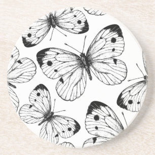 Posavasos Patrón de mariposa de col