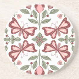Posavasos Patrón de mariposa de esparadrapo de mano