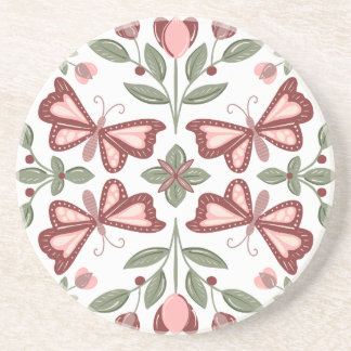 Posavasos Patrón de mariposa de esparadrapo de mano