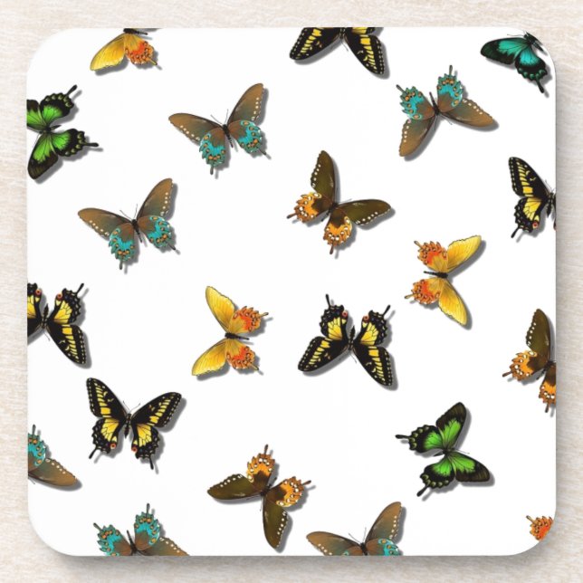 Posavasos Patrón de mariposas (Frente)