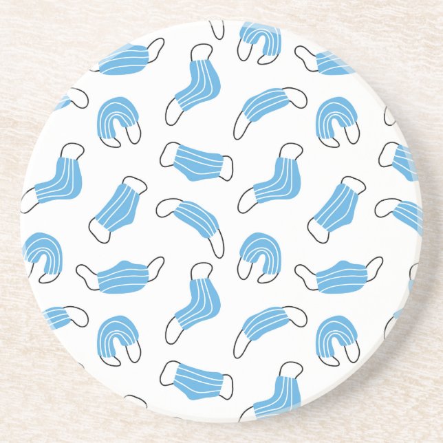 Posavasos Patrón de máscara médica (Frente)