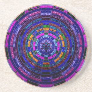 Posavasos Patrón de mosaico abstracto #4