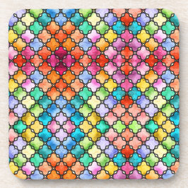 Posavasos Patrón de mosaico del arco iris