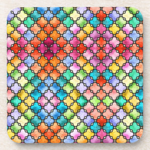 Posavasos Patrón de mosaico del arco iris