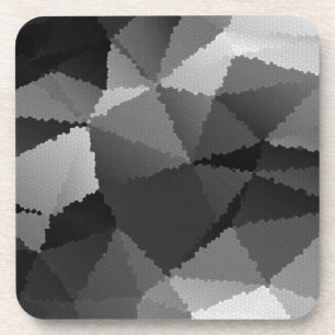 Posavasos Patrón de mosaico en blanco y negro