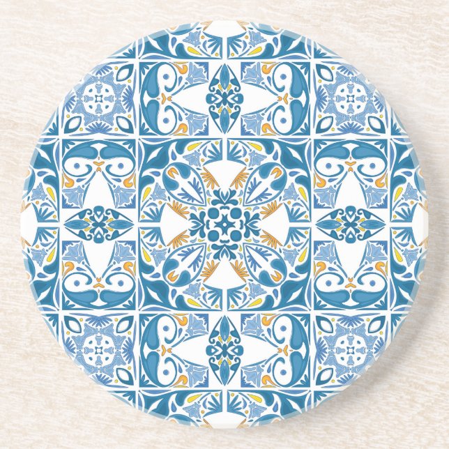 Posavasos Patrón de mosaico portugués (Frente)