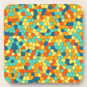 Posavasos Patrón de mosaico vibrante