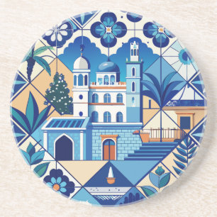 Posavasos Patrón de mosaicos de Azulejo