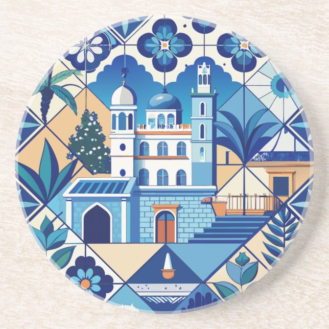 Posavasos Patrón de mosaicos de Azulejo (Frente)