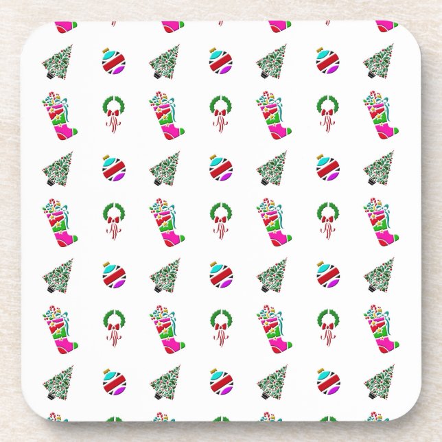 Posavasos Patrón de Navidades de corte (Frente)