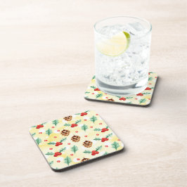 Posavasos Patrón de Navidades de hormigón y hueso