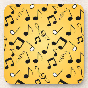 Posavasos Patrón de notas musicales