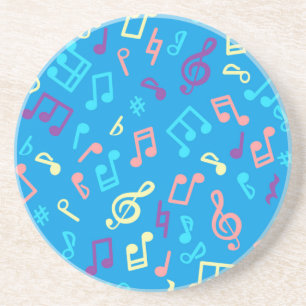 Posavasos Patrón de notas musicales