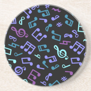 Posavasos Patrón de notas musicales