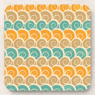 Posavasos Patrón de ondas de color agua