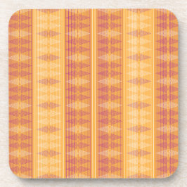Posavasos Patrón de Op Art geométrico naranja y magenta — Re