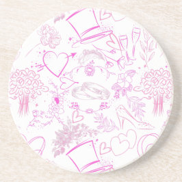 Posavasos patrón de ornamentos boda 02