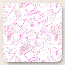 Posavasos patrón de ornamentos boda 02