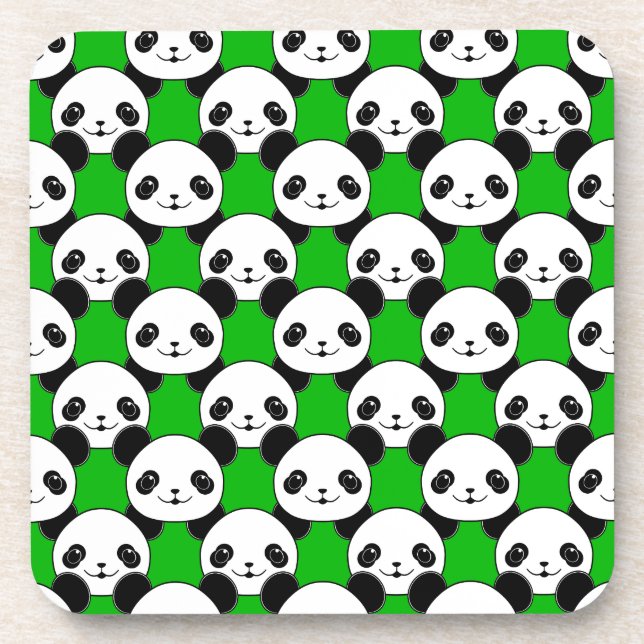 Posavasos Patrón de oso Kawaii Panda (Frente)